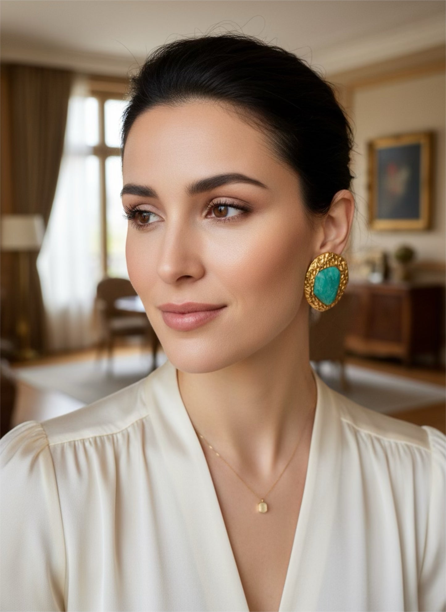 Orecchini bold turchesi